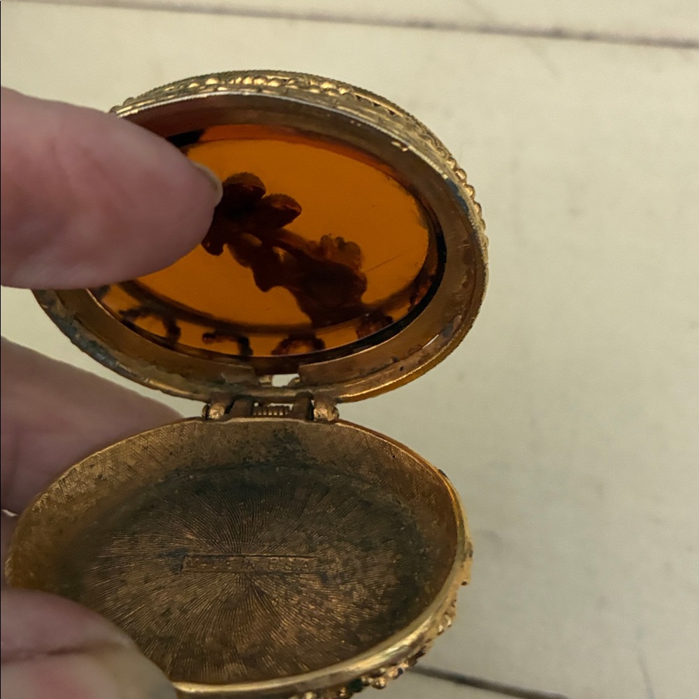 Vintage Max Factor Solid Perfume Oval Container. … - image 3
